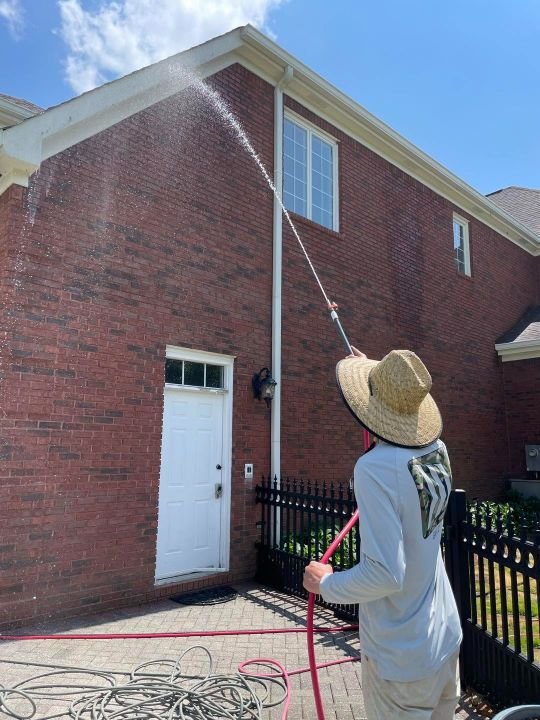 Before and after roof soft washing in Naples Florida